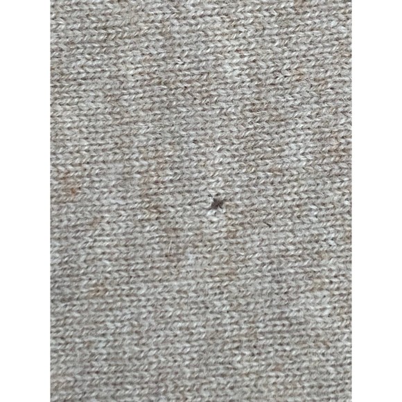 Max Studio women Beige hissed 100% 2-Ply cashmere Hooded V neck sweater size M - Picture 9 of 12